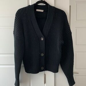 Everlane The Texture Cotton Cardigan - Black